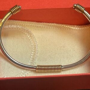 James Avery Two-Tone Silver and Gold Coil Cuff Bracelet